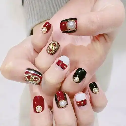 美甲粗链条美甲风靡日韩太酷了