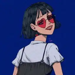 卡通头像女手绘快手