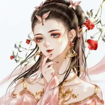 唯美古风头像女手绘古言