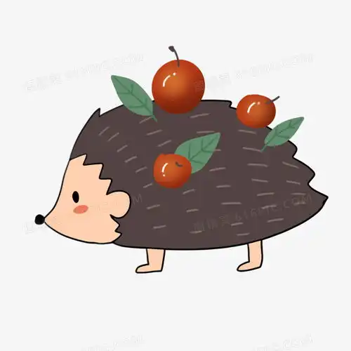 卡通小刺猬水果树叶免抠元素图片免费下载png素材编号vgpi4d74y图精灵