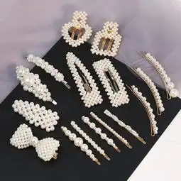 香知雀5个装韩国网红ins白色珍珠发夹一字夹刘海可爱少女心百搭头饰含长方形5个f蜜芽,中国领先的进口母婴限时特卖商城