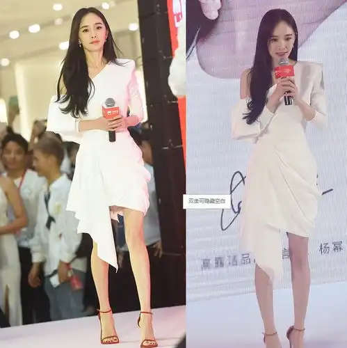 杨幂的身材真好,身穿黑色短裙秀美腿,展现气场还很有女人味
