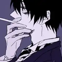 微信头像男抽烟动漫