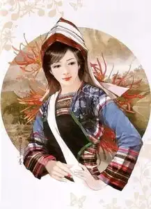 云南独有的15个少数民族手绘美女