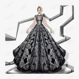 时尚女模特素材图片免费下载高清卡通手绘png千库网图片编号5116255