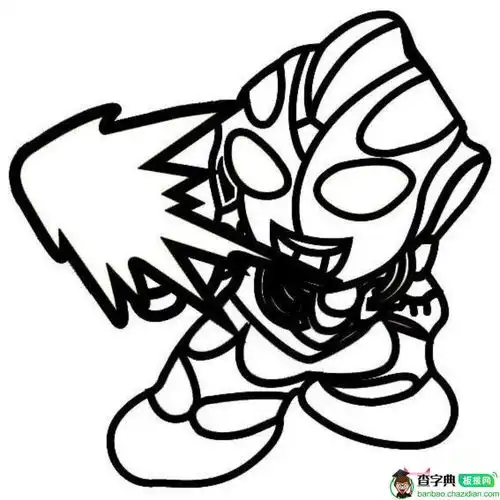 卡通奥特曼简笔画