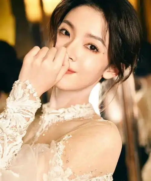 陈瑶,一袭蕾丝镂空钻石裙,优雅高贵
