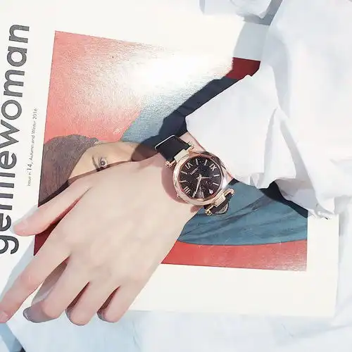 抖音同款星空手表女生学生韩版简约休闲大气百搭时尚潮流防水女表