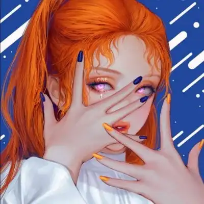 唐崎夜雨自截插画个性女生头像