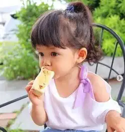 微信头像女生小孩呆萌吃