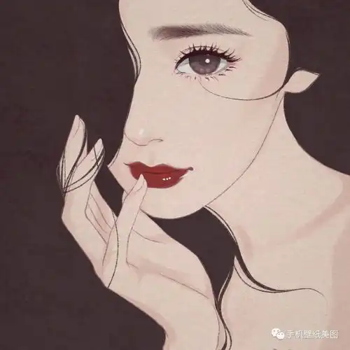 手绘黑白头像女暗恋