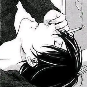 微信头像女动漫抽烟