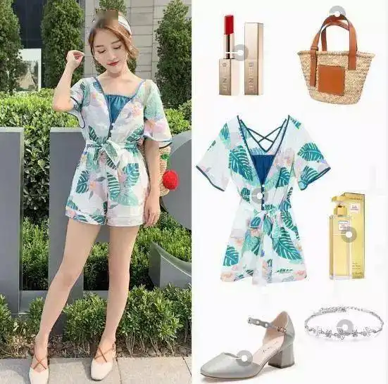 你被碎花裙圈粉了吗130女人穿着朦胧飘逸,瘦美到前任回头