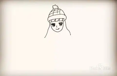 简笔画画百年小女孩