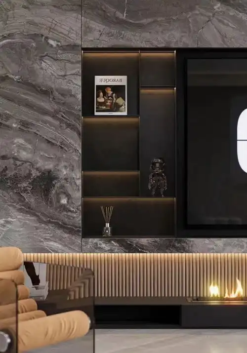 惠百氏高端定制岩板电视背景丨n种不同的生活氛围感