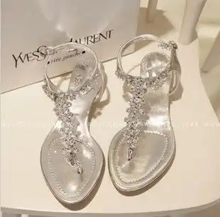 韩国代购官网正品coco名媛大牌气质水钻平底鞋