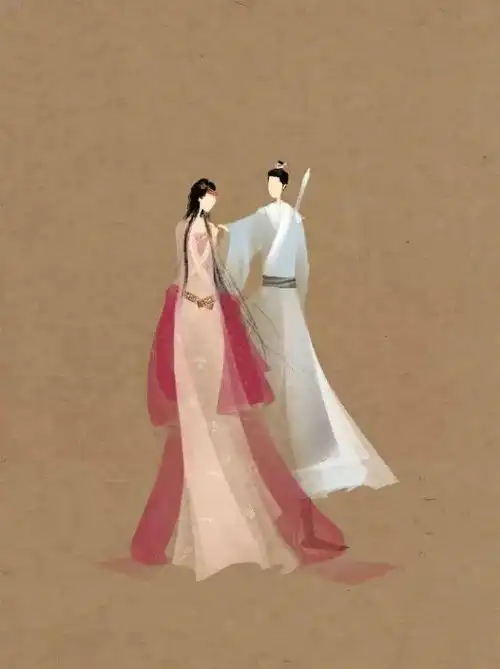90后美女画古风人物,典雅唯美,却都没有脸,你能认出几个