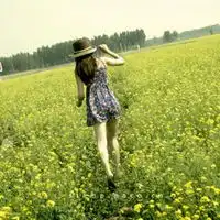 蓝色系女生背影壁纸微信头像图片大全