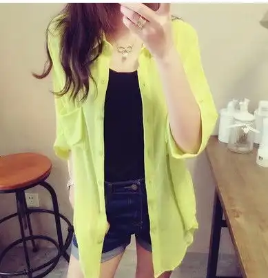 欧美风夏装女装随意有范韩版宽松双口袋雪纺堆糖,美好生活研究所