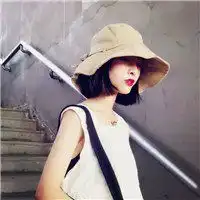 戴渔夫帽女生头像微信头像图片大全
