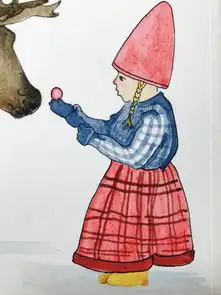 零基础学水彩麋鹿与小女孩详细过程