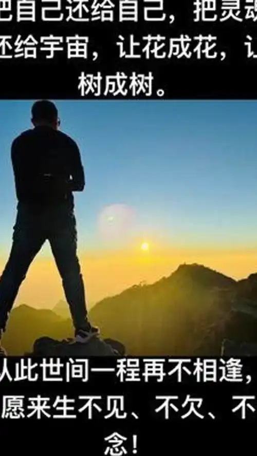 夕阳下的背影泰山人生没有白走的路诗与远方
