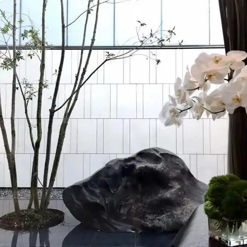 一个中式庭院和日式枯山水交融的禅意庭院