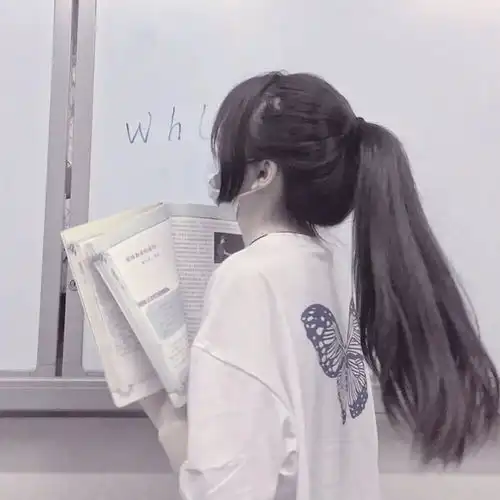 头像不露脸女头像马尾女孩系列