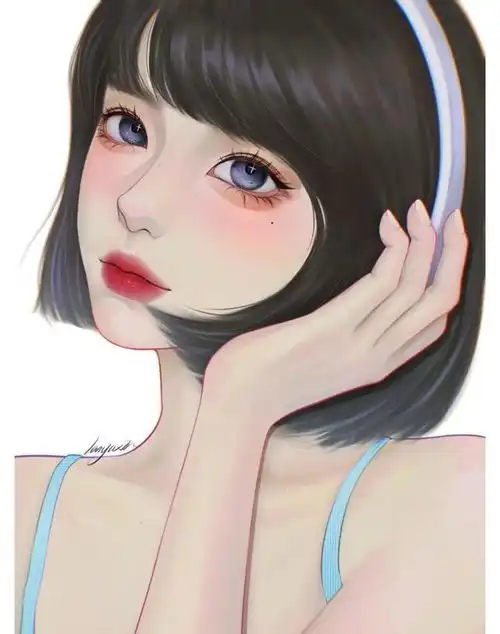 可爱短发女孩头像