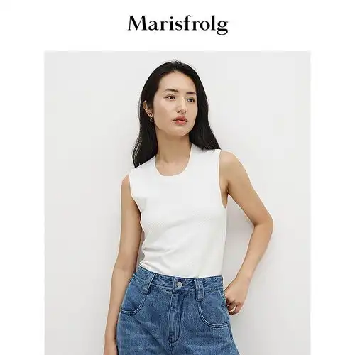 女生白色简约头像无袖