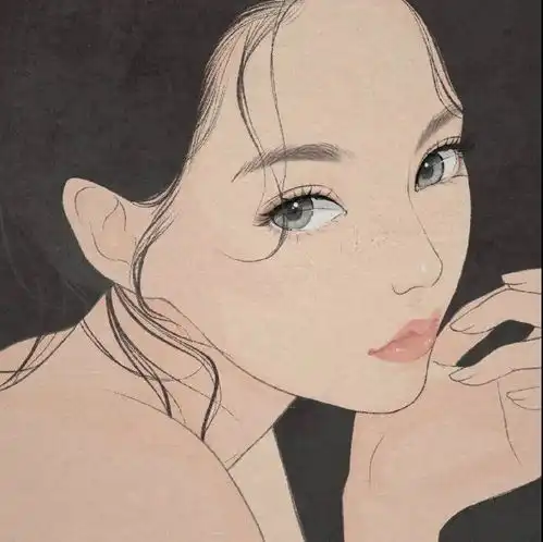 甜酷风女生头像卡通眼睛