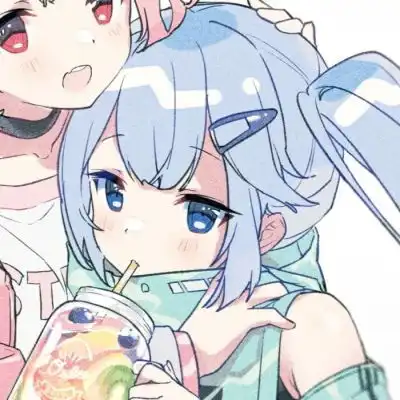 江孑可爱一对两张卡通手绘二次卡通动漫头像我要个性网