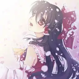 求黑发红眸的女孩图片