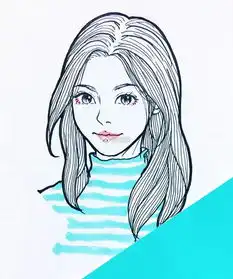 简约头像手绘人脸