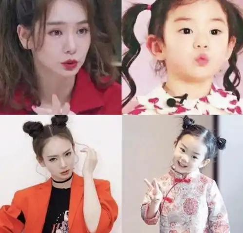 戚薇和女儿神同步表情包太搞笑,最新造型走制服风,复古酷飒