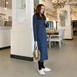 实拍2018秋季新款韩版女装宽松中长款晚晚风慵懒风酷连帽卫衣连衣裙潮