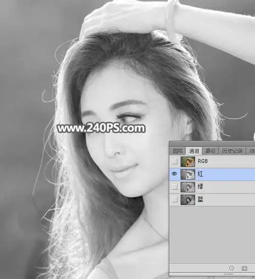 ps抠出满头发丝的美女人像照片