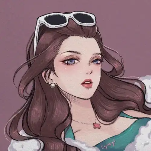 手绘黑白头像女十二星座