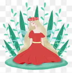 免费下载穿红衣的美女图片大全千库网png