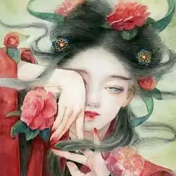 呆萌头像古风女生白蛇图