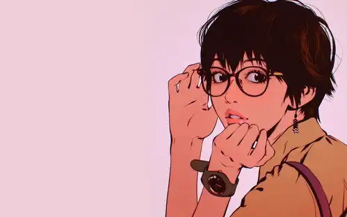 个性短发卡通女生壁纸