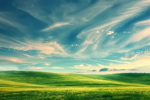 草地蓝天高清壁纸创意海报广告素材