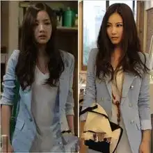 2012秋装新款时尚女装城市猎同款纯色双排扣修身小西装外套女西服