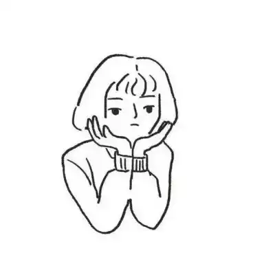 小女孩头像可爱简笔画杰