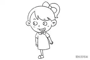 乖巧的小女孩简笔画教程