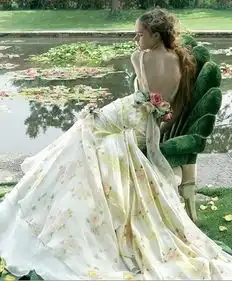 油画棒头像女生仙气婚纱