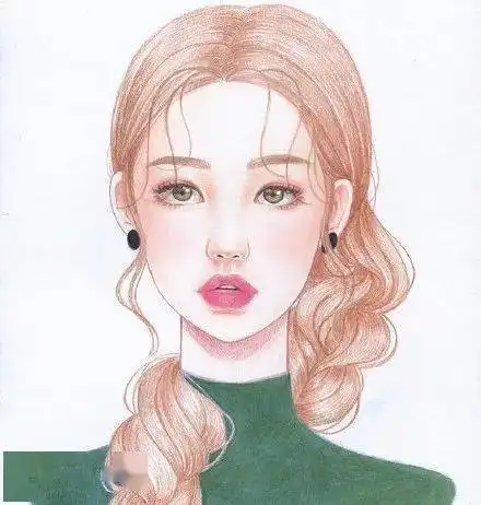 女生可爱头像.清新插画