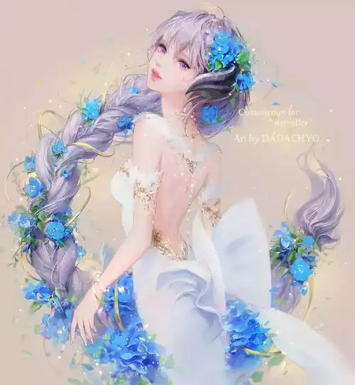 油画棒头像女生仙气惊鸿