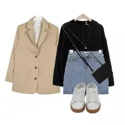 搭配参考牛仔半裙的清爽搭配,青春感十足