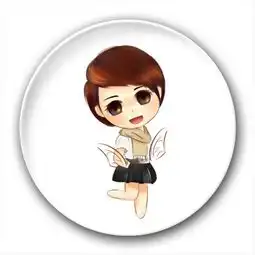 短发可爱q版女生卡通小人钥匙扣